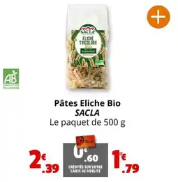 Coccinelle Express Pâtes Eliche Bio SACLA offre