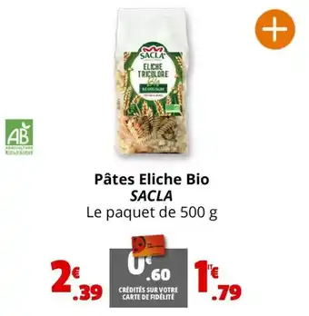 Coccinelle Express Pâtes Eliche Bio SACLA offre