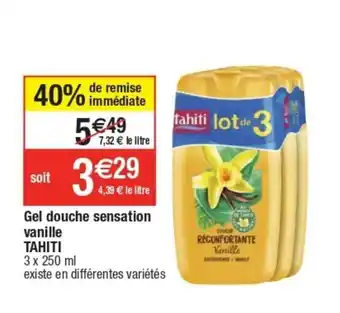 Gel Douche Sensation Vanille Tahiti