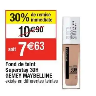 Cora x Carrefour Fond De Teint Superstay 30H Gemey Maybelline offre