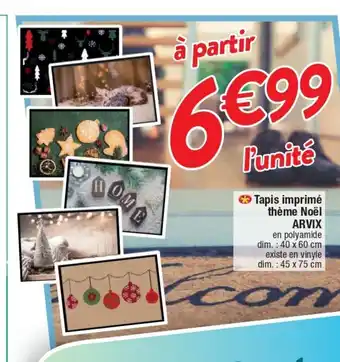 Cora x Carrefour Tapis Imprimè Thème Noèl Arvix offre