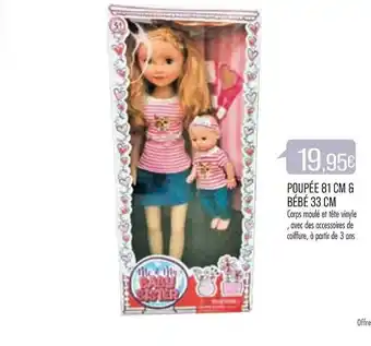 Match Poupée 81 Cm & Bébé 33 Cm offre