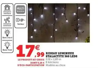Rideau Lumineux Stalactite 360 Leds