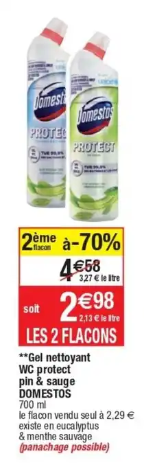 Gel Nettoyant WC Protect Pin & Sauge Domestos