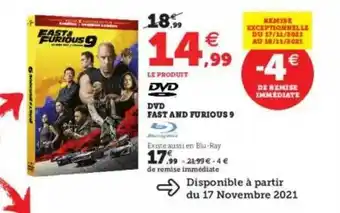 Dvd Fast And Furious 9