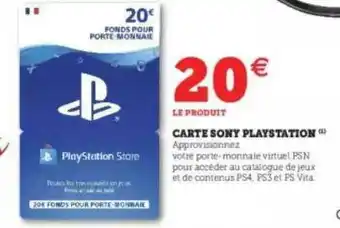 Super U Carte Sony Playstation offre