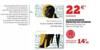 La Plus Secrète Mémoire Des Hommes