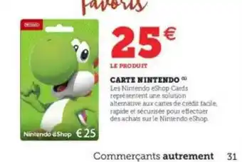 Super U Carte Nintendo offre