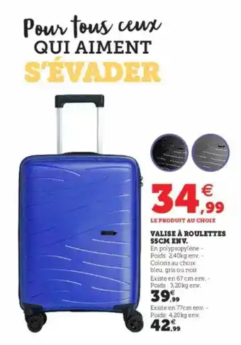 Valise à Roulettes 55 Cm Env.