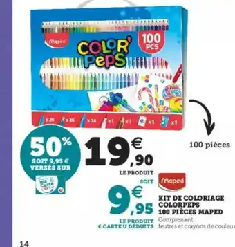 Kit De Coloriage Colorpeps 100 PiĂšces Maped