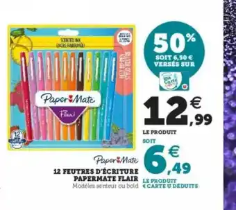 12 Feutres D'écriture Papermate Flair