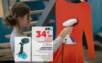 Super U Défroisseur Vapeur à Main Calor offre