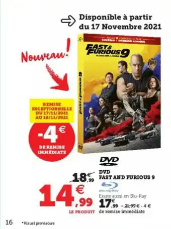 Dvd Fast And Furious 9