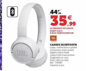 Super U Casque Bluetooth Jbl offre