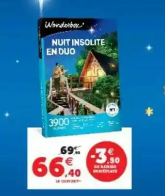 Super U Nuit Insolite En Duo Wonderbox offre