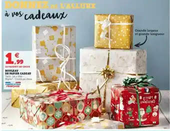 Super U Rouleau De Papier Cadeau offre