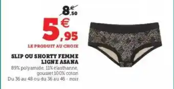 Slip Ou Shorty Femme Ligne Asana