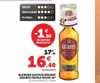 Blended Scotch Whisky Grants Triple Wood 40°
