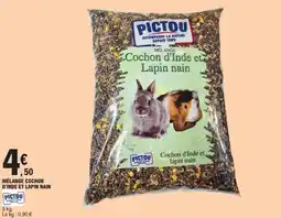 E.Leclerc PICTOU Mélange cochon d'inde et lapin nain offre