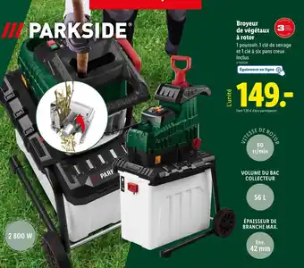 Lidl PARKSIDEⓇ Broyeur de végétaux offre