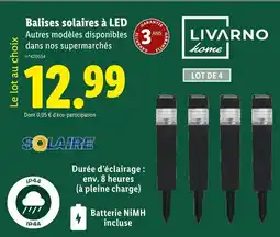 Lidl LIVARNO HOME Balises solaires à LED offre