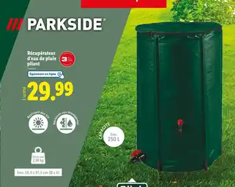 Lidl PARKSIDEⓇ Récupérateur d'eau de pluie pliant offre