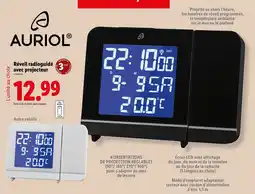 Lidl AURIOL® Réveil radioguidé avec projecteur offre