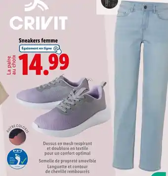 Lidl CRIVIT Sneakers femme offre