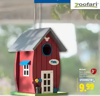 Lidl ZOOFARI Nichoir offre