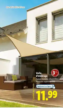 Lidl Voile d'ombrage offre