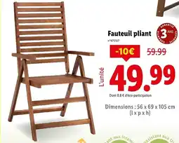 Lidl Fauteuil pliant offre