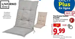 Lidl LIVARNO HOME Coussin pour fauteuil de jardin offre