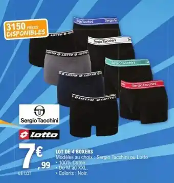 E.Leclerc Lot de 4 boxers offre