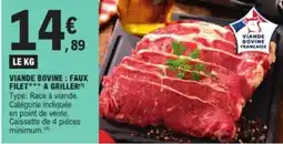 E.Leclerc Viande bovine : faux filet a griller offre