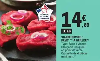 E.Leclerc Viande bovine : pave a griller offre