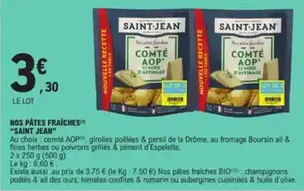 E.Leclerc "SAINT JEAN" Nos pâtes fraîches offre