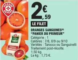 E.Leclerc "PANIER DU PRIMEUR" Oranges sanguines offre