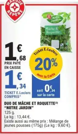 E.Leclerc "NOTRE JARDIN" Duo de mâche et roquette offre