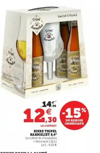 Super U Bière Tripel Karmeliet 8,4° offre
