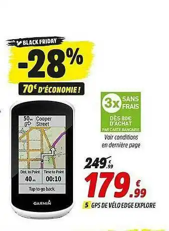 Intersport Gps De Vélo Edge Explore offre