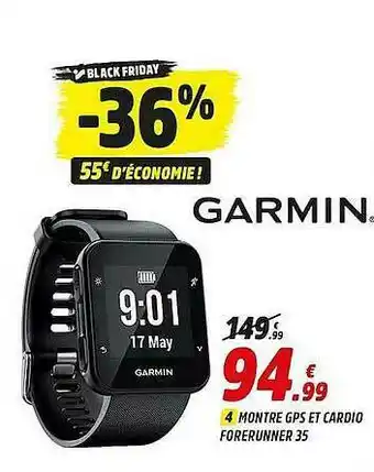 Intersport Montre Gps Et Cardio Forerunner 35 Garmin offre