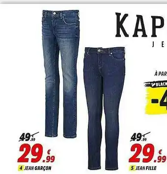 Intersport Jean Garçon, Jean Fille offre