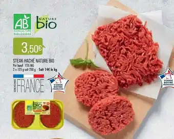Match Steak Haché Nature Bio offre