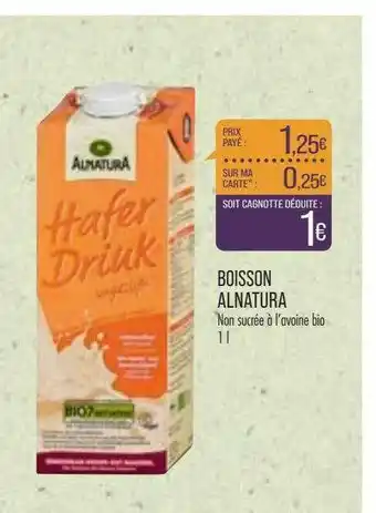Match Boisson Alnatura offre