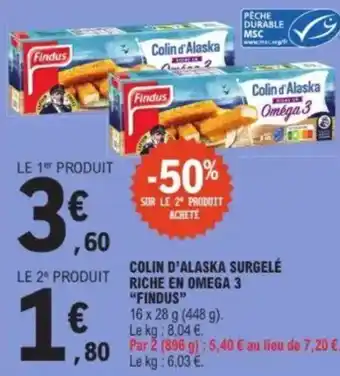 E.Leclerc "FINDUS" Riche en omega 3 offre