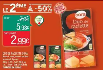 Match Duo De Raclette Cora offre