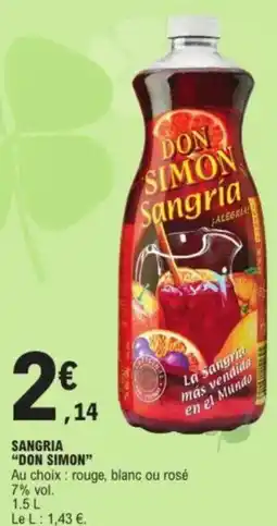 E.Leclerc "DON SIMON" Sangria offre