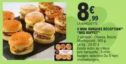 E.Leclerc "MIX BUFFET" 9 mini burgers réception offre