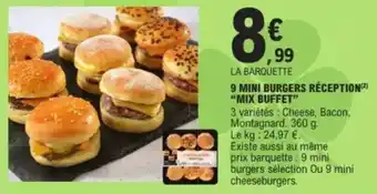 E.Leclerc "MIX BUFFET" 9 mini burgers réception offre