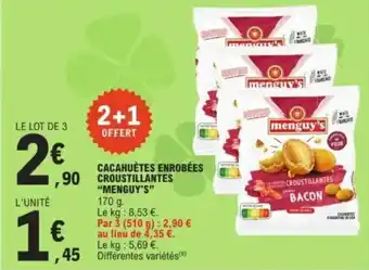 E.Leclerc "MENGUY'S" Cacahuètes enrobées croustillantes offre